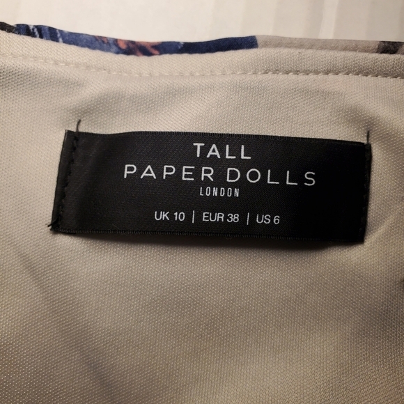 Paper Dolls London Grey & Pastel Floral Bodycon Dress - US Sz 6. - Picture 9 of 11